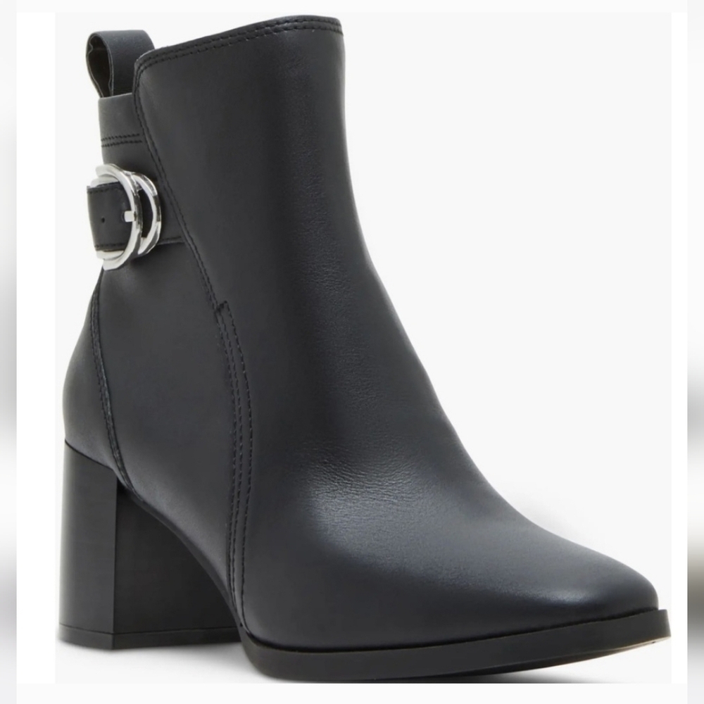 Blondo Gemma Black Leather Waterproof Ankle Booties